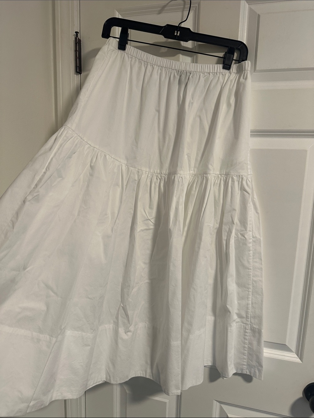 NWT Shaina Mote Gilot Cotton Maxi Skirt in Salt White Bright size M - Picture 11 of 11